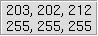 RGB values